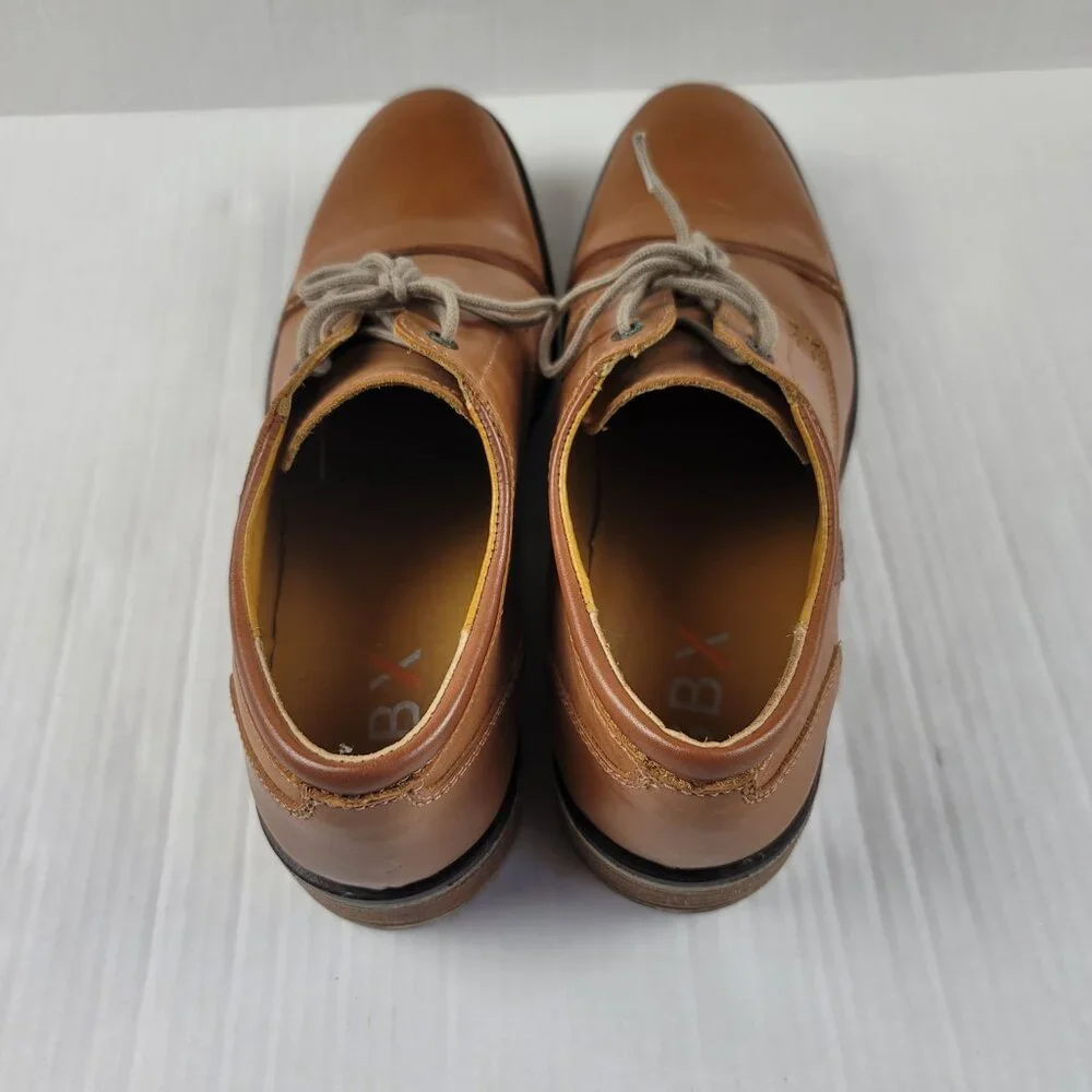 GBX Leather Cap Toe Oxford Dress Shoes Brown Mens Size 13 Lace Up